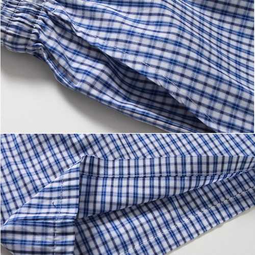 Summer Mens Casual Plaid Beach Pants Cotton Sport Swimming Trunks