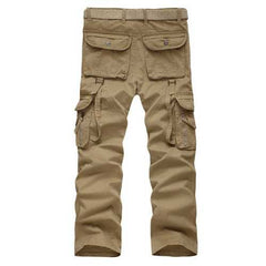 Mens Millitary Tactical Cotton Loose Trousers Casual Multi Pocket Cargo Pants