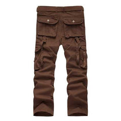 Mens Millitary Tactical Cotton Loose Trousers Casual Multi Pocket Cargo Pants