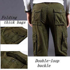 Big Size 30-48 Multi Pocket Cargo Pants Fashion Mens Outdoor Army Casual Cotton Trousers