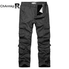 Mens Loose Thick Warm Cargo Pants