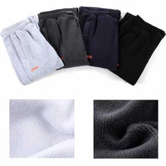 Autumn Winter Mens Plus Velvet Warm Cotton Trousers Casual Sports Sweat Jogger pants 4 Colors