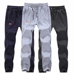 Autumn Winter Mens Plus Velvet Warm Cotton Trousers Casual Sports Sweat Jogger pants 4 Colors