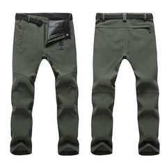 Mens Thick Warm Pants Outdoor Climbing Hiking Waterproof Quick Drying Trousers