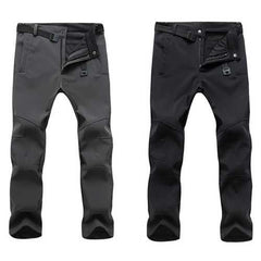 Mens Thick Warm Pants Outdoor Climbing Hiking Waterproof Quick Drying Trousers