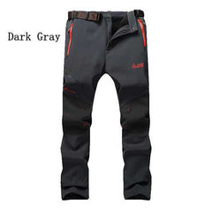 Mens Outdoor Elastic Trousers Casual Waterproof Warm Thick Soft Shell Lovers Assault  Pants