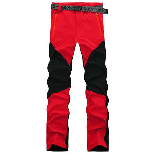 Mens Outdoor Quick Drying Climbing Pants Spell Color Breathable Sport Pants