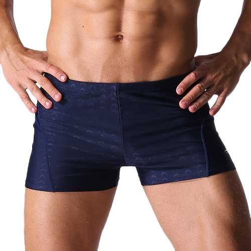 Mens Sexy Beach Swimming Quick Drying Trunks Solid Color Waterproof Spa Shorts