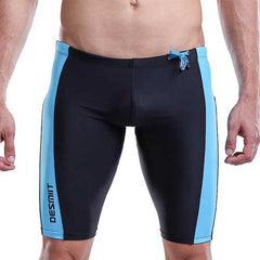 Mens Knee Length Swimming Sport Trunks Contrast Color Surf Beach Shorts