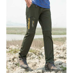 Mens Outdoor Elastic Detachable Water Repellent Sport Pants