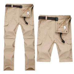 Large Size S-5XL Outdoor Quick Drying Pants Summer Mens Detachable Sun-proof Hiking Pants