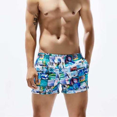 SEOBEAN Loose Summer Breathable Sport Quick Drying Beach Surf Board Shorts Casual Hawaiian Style