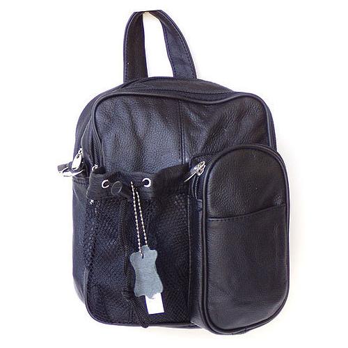 Genuine Leather Backpack-Style Cross-Body Bag