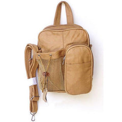 Genuine Leather Backpack-Style Cross-Body Bag