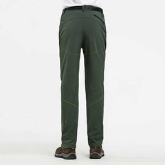 Autumn Winter Outdoor Water-repellent Soft Shell Pants Men's Warm Fleece Lining Sport Climbing Pants