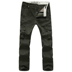 Large Size Outdoor Multi-pocket Overalls Trousers Men's Casual Cotton Wear-resisting Cargo Pantsa