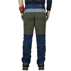 Autumn Winter Outdoor Water-repellent Splicing Warm Soft Shell Pants Men's Leisure Thick Hiking Pant