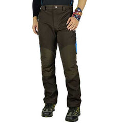 Autumn Winter Outdoor Water-repellent Splicing Warm Soft Shell Pants Men's Leisure Thick Hiking Pant