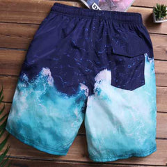 Mens Quick Drying Summer Hawaiian Style Beach Board Shorts