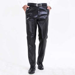 Men's Windproof Waterproof PU Leather Pants