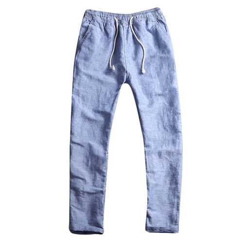 Chinese Style Breathable Cotton Linen Loose Pants