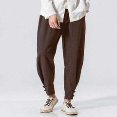 Men's Casual Baggy Cotton Linen Harem Pants