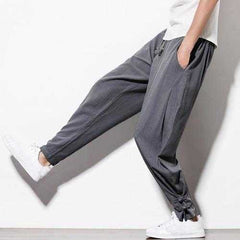 Men's Casual Baggy Cotton Linen Harem Pants