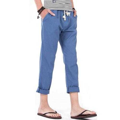 Summer Breathable Linen Cotton Pants