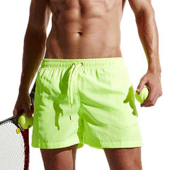 Mens Solid Color Summer Soft Home Sports Board Beach Shorts