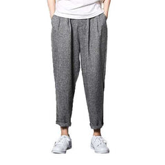 Men's Thin Flax Ankle-Length Lounge Pants