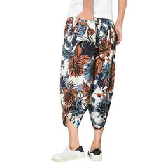 Mens Loose Casual Haren Calf-Length Pants