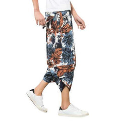 Mens Loose Casual Haren Calf-Length Pants