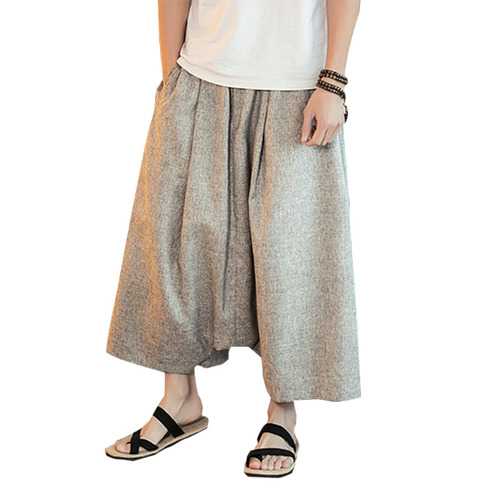 Fashion Men's Large Size Calf-Length Pants