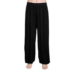 Mens Modal High Elastic High Rise Harem Pants Solid Color Loose Thin Yoga Pants