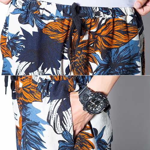 Men's Ethnic Style Printed Baggy Harem Pants