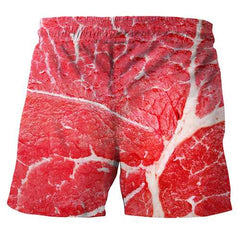 3D Meat Printing Summer Casual Holiday Beach Board Shorts