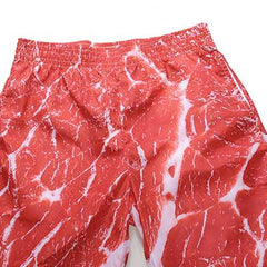 3D Meat Printing Summer Casual Holiday Beach Board Shorts