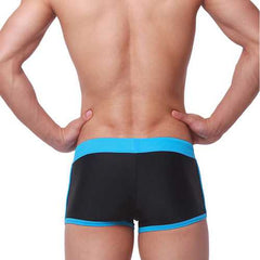 Mens Fashion Casual Low Rise Splice Contrast Color Swimwear