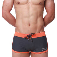 Mens Fashion Casual Low Rise Splice Contrast Color Swimwear