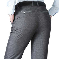 Mens Loose Thin Full Length Zipper Fly Pants