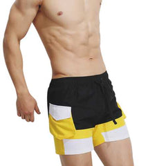 SUPPERBODY Color Splicing Side Pocket Beach Board Shorts