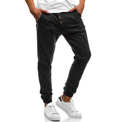 Men's Outdoor Cotton Elastic Waist Casual Jogging Pants