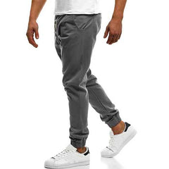 Men's Outdoor Cotton Elastic Waist Casual Jogging Pants