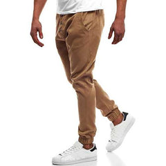 Men's Outdoor Cotton Elastic Waist Casual Jogging Pants