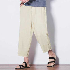 INCERUN Men's Fashion Casual Solid Color Loose Pants