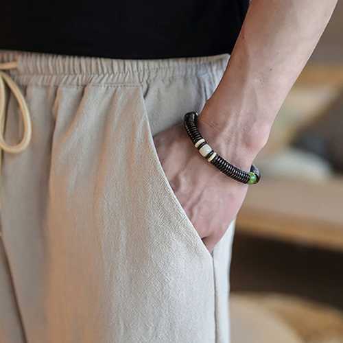 Men's Cotton Linen Loose Vintage Casual Long Pants