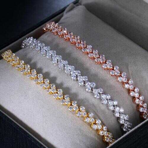 Stellar Triple Row Brilliant Bracelet - Color: GOLD