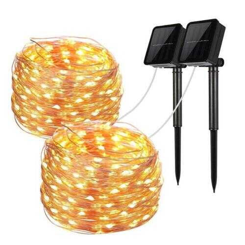 Mini Fiery 100 Lights Shine Like Firebugs With Solar Power - Color: WHITE