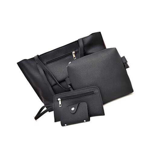 Uptown Handbag 4 In 1 Bags In A Bag - Color: BEAUTIFUL BLACK