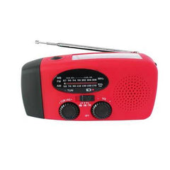 Storm Safe Emergency AM/FM/NOAA Weather Band Radio With Solar Flash Light And Built-in Phone Charger - COLOR: RED